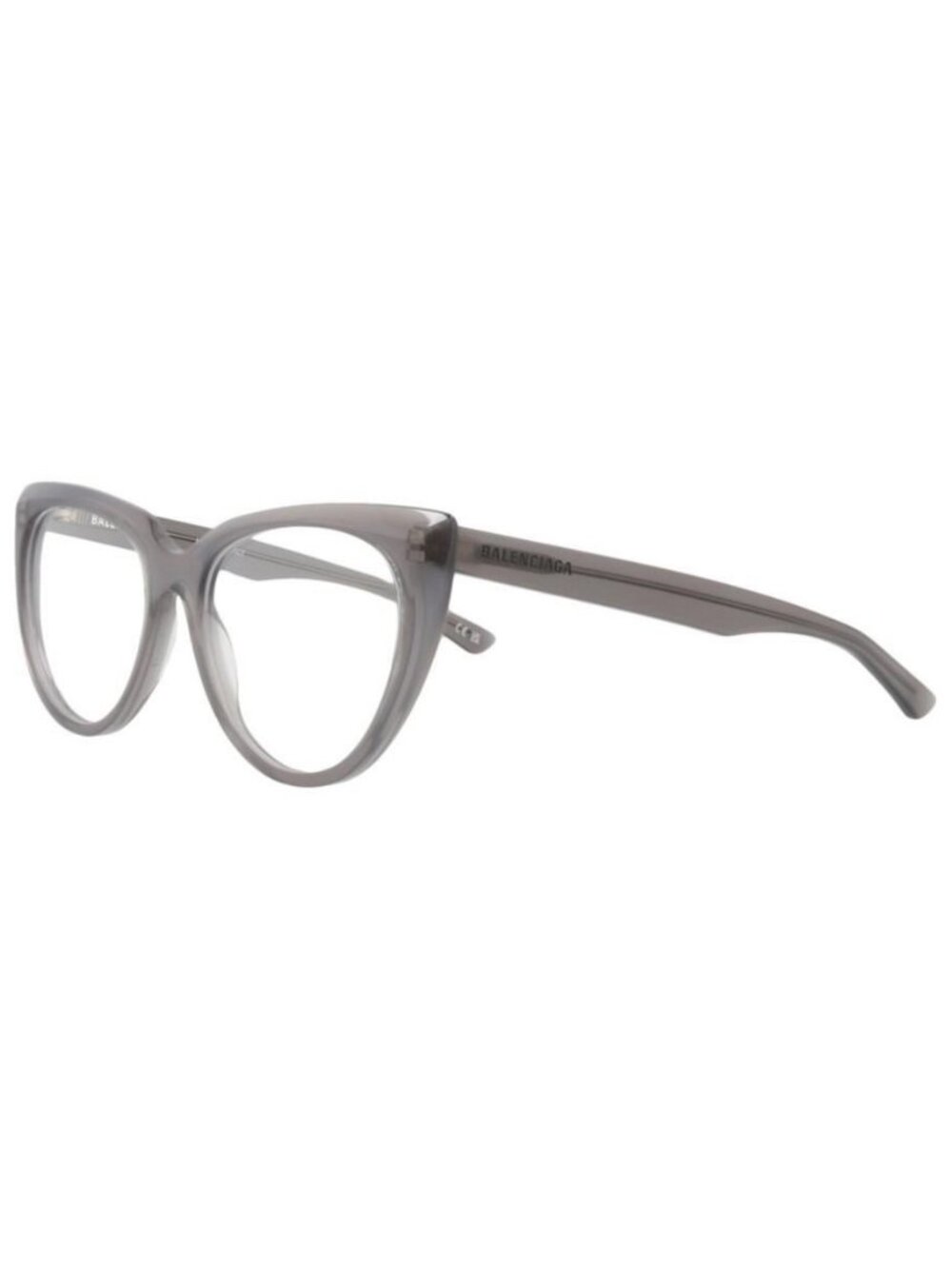 New Balenciaga Womens Cat Eye Grey Grey Transparent Fashion Designer Eyeglasses